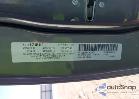 2018 Dodge Charger Sxt Rwd из США, поврежденный, VIN 2C3CDXBG6JH121475